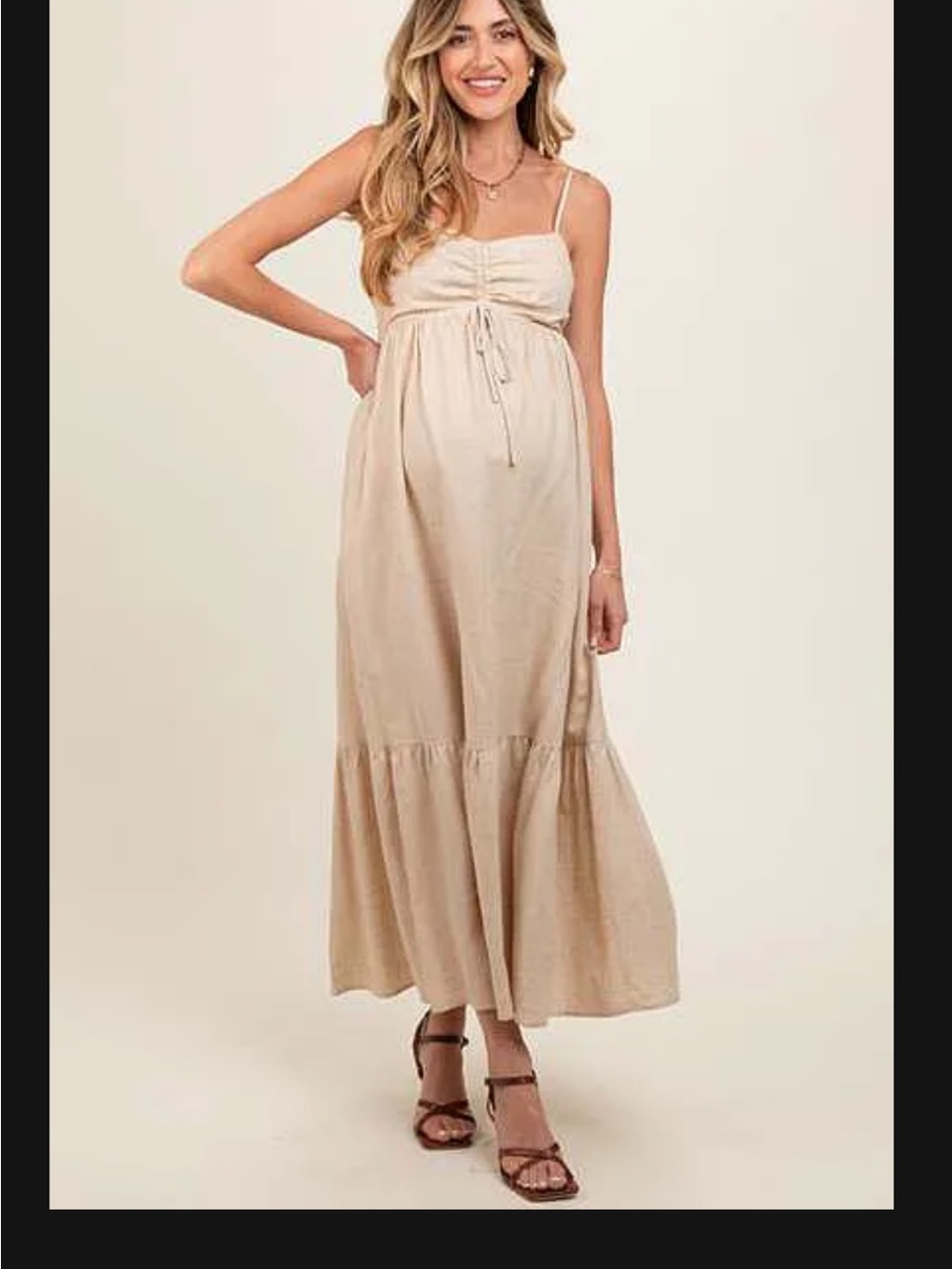 Linen Maternity Dress